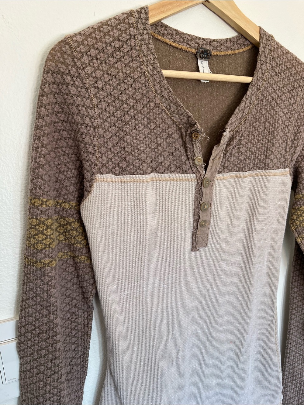 We The Free Waffle Knit Henley